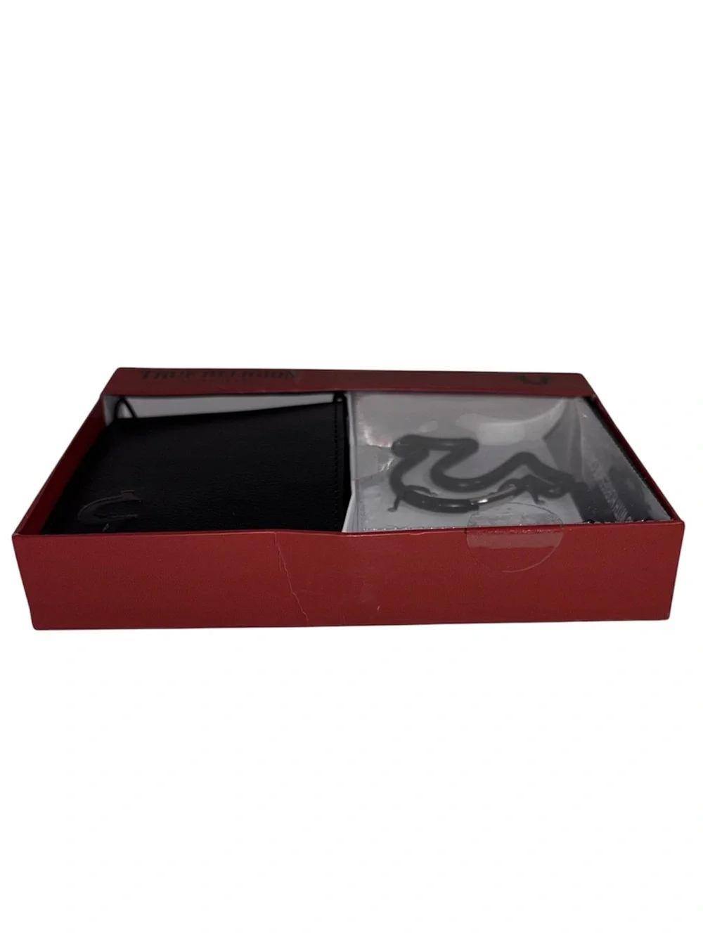 True Religion Bifold Wallet and Carabiner Gift Set Black Wallet Black Carabiner
